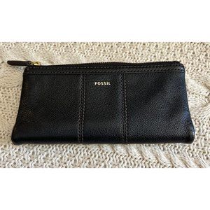 EUC Fossil Leather Wallet Black
